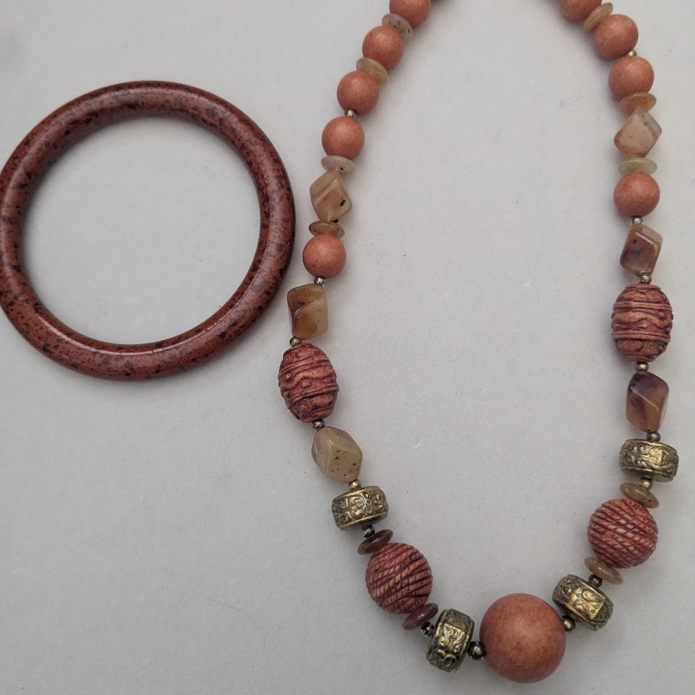 Vintage Necklace and Bangle Set